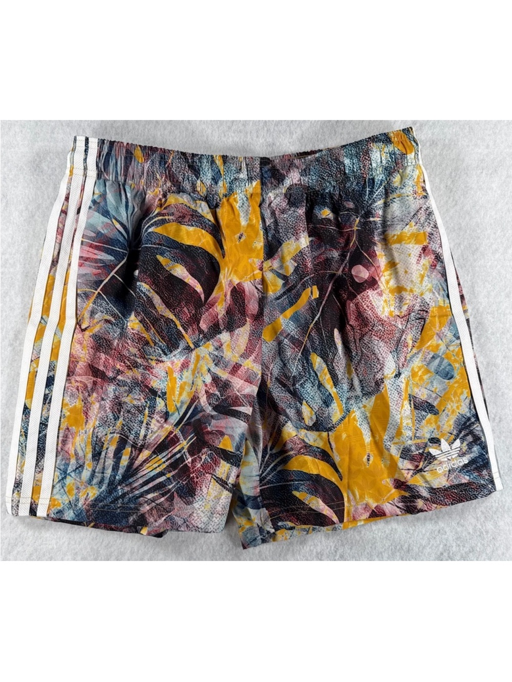 Adidas AOP Swim Shorts Multicolor Tropical Print Athletic Shorts